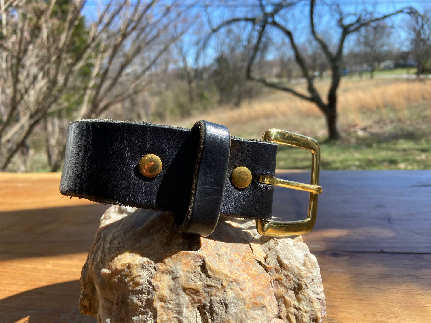 Black Leather Belt