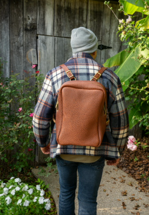 Leather Cube Backpack