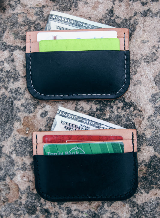 Three Pocket Compact Leather Wallet
