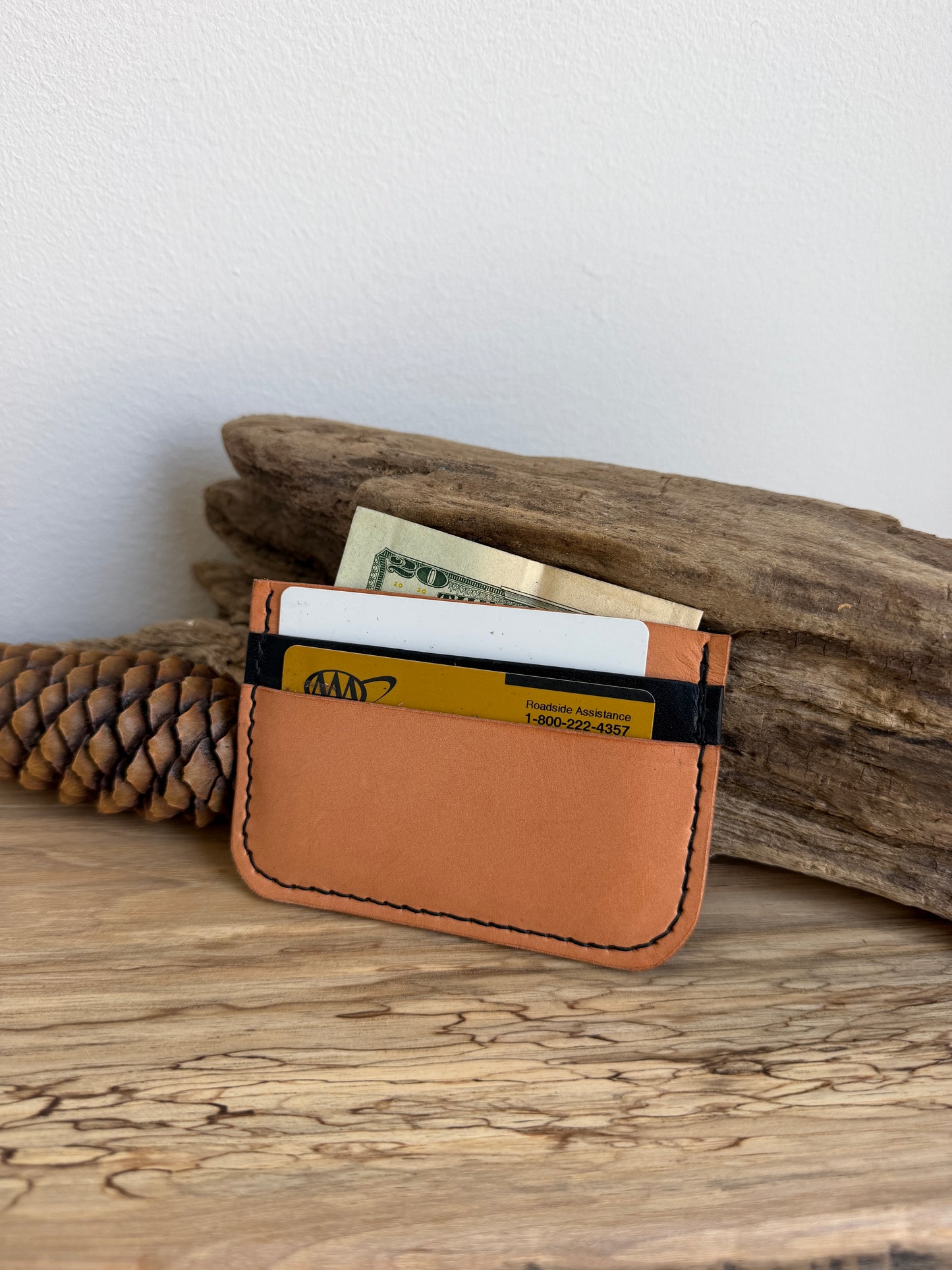 Three Pocket Compact Leather Wallet