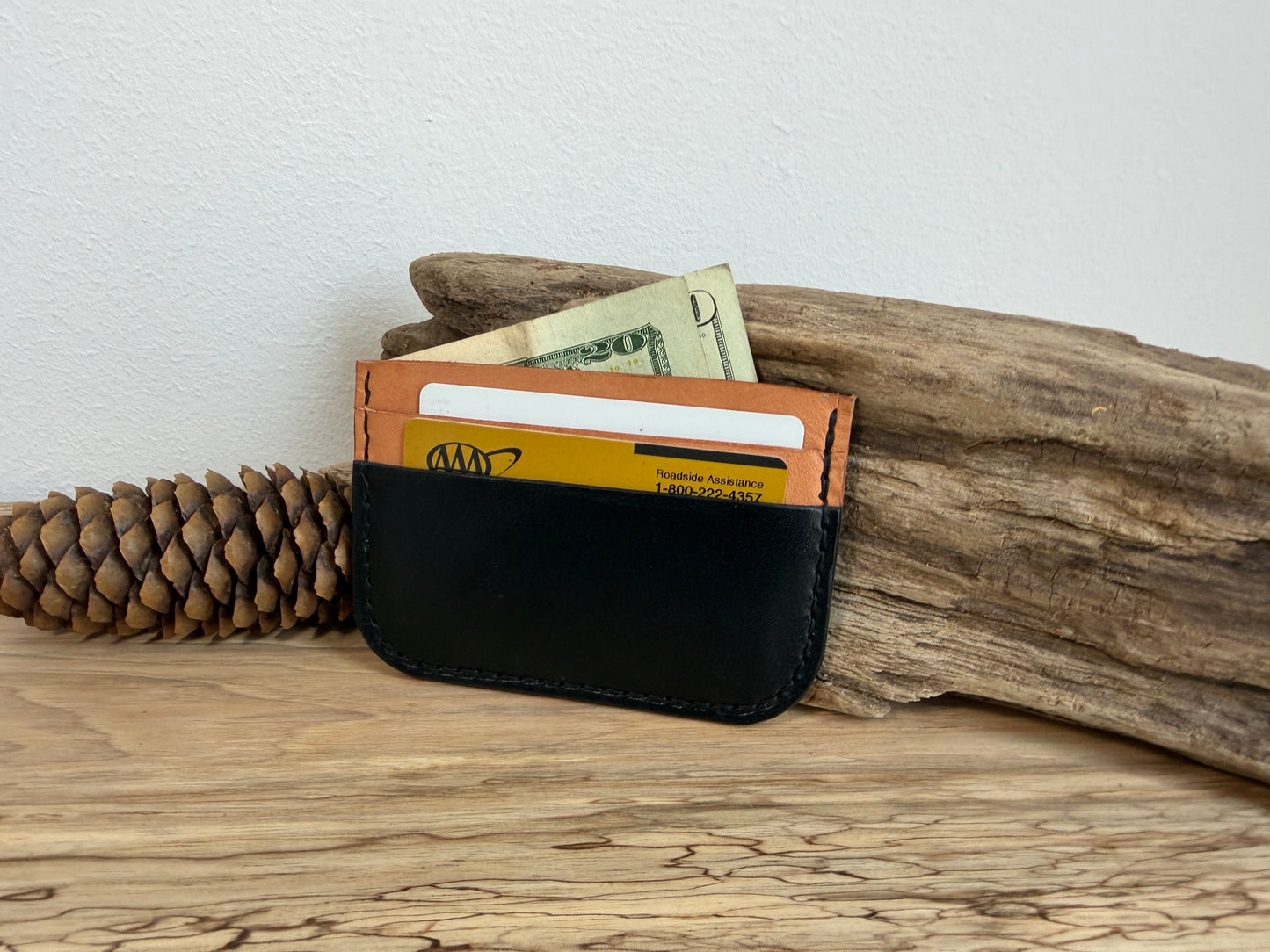 Three Pocket Compact Leather Wallet