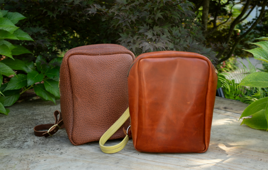 Leather Cube Backpack