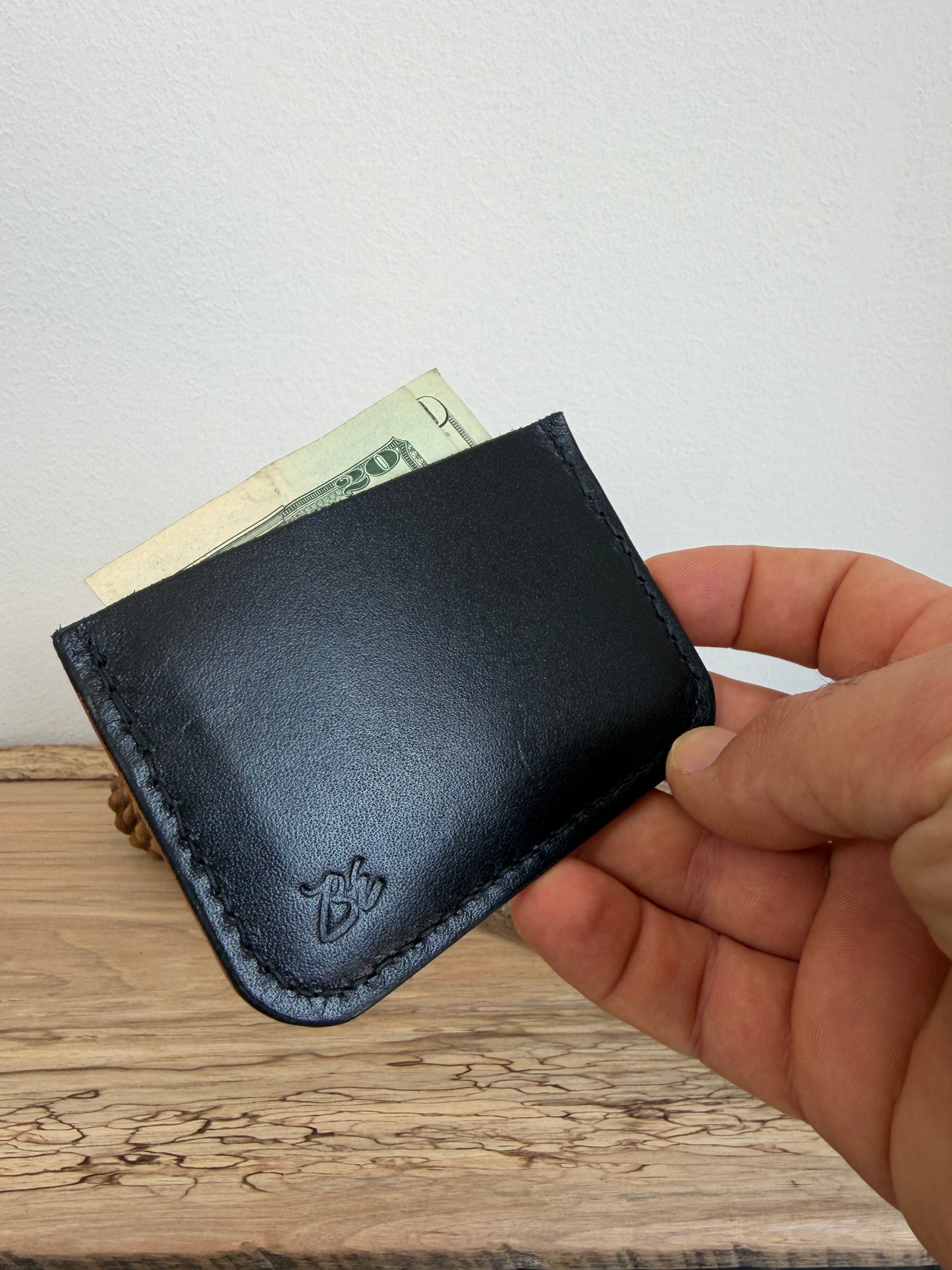 Three Pocket Compact Leather Wallet