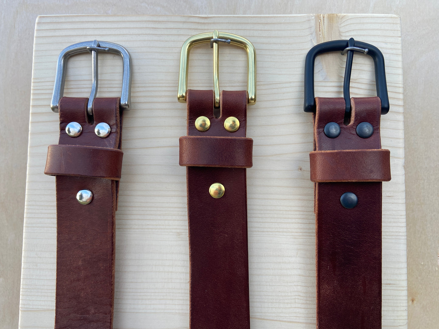 Walnut Brown leather belt