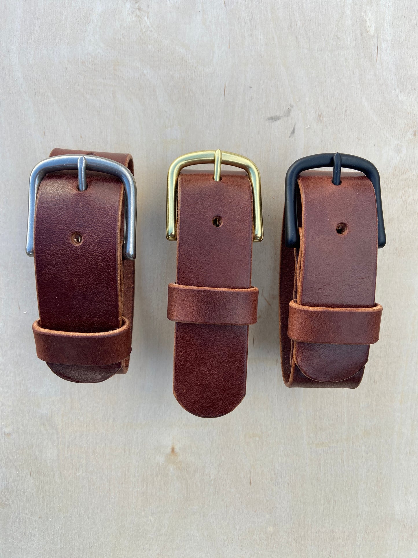 Walnut Brown leather belt
