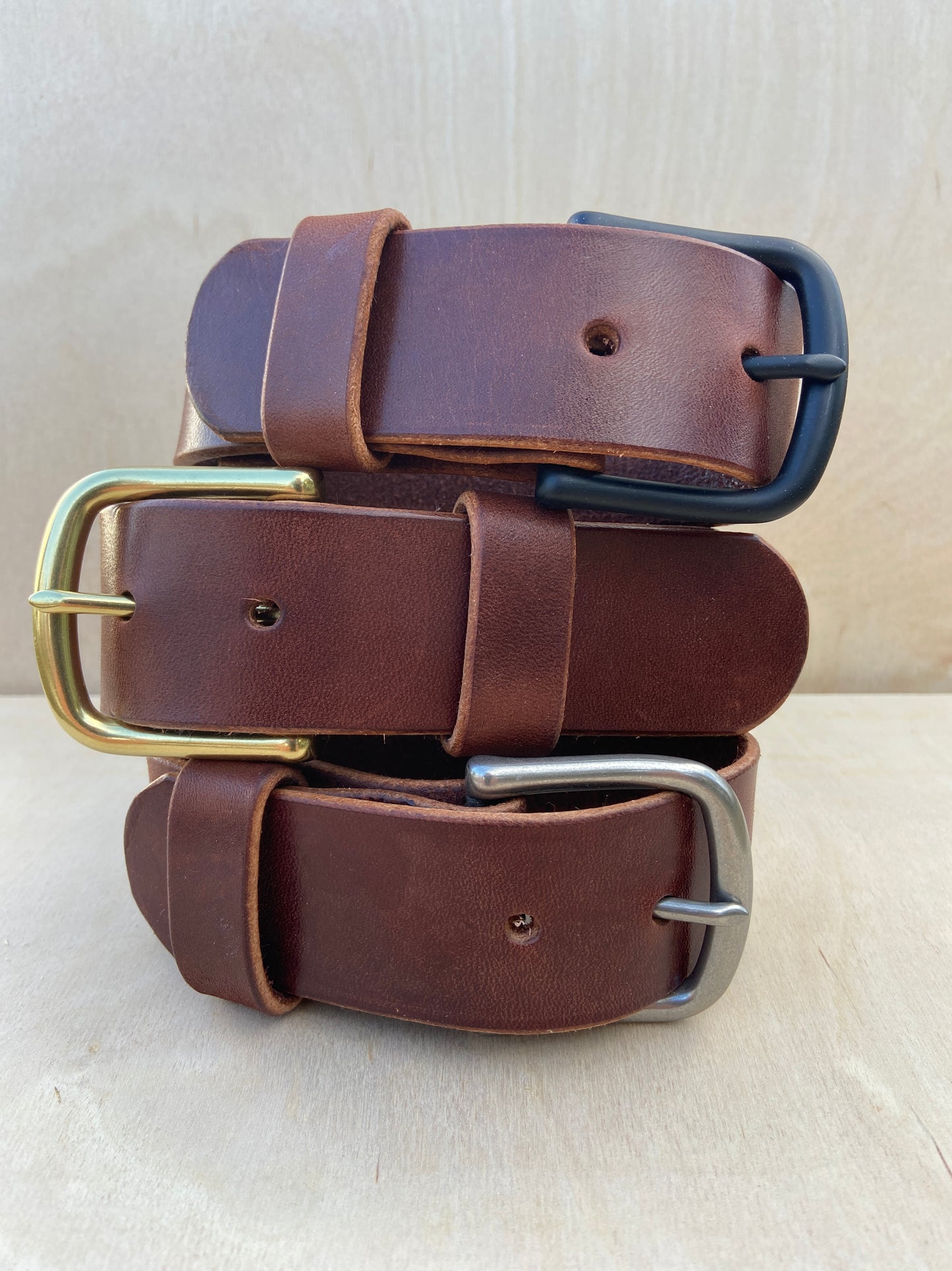 Walnut Brown leather belt