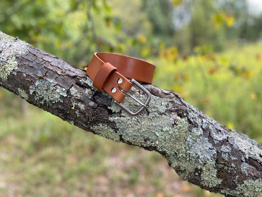 Classic Handmade Tan Leather Belt
