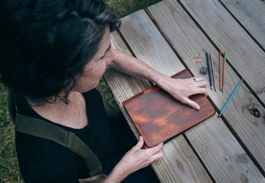 Leather Composition notebook cover
